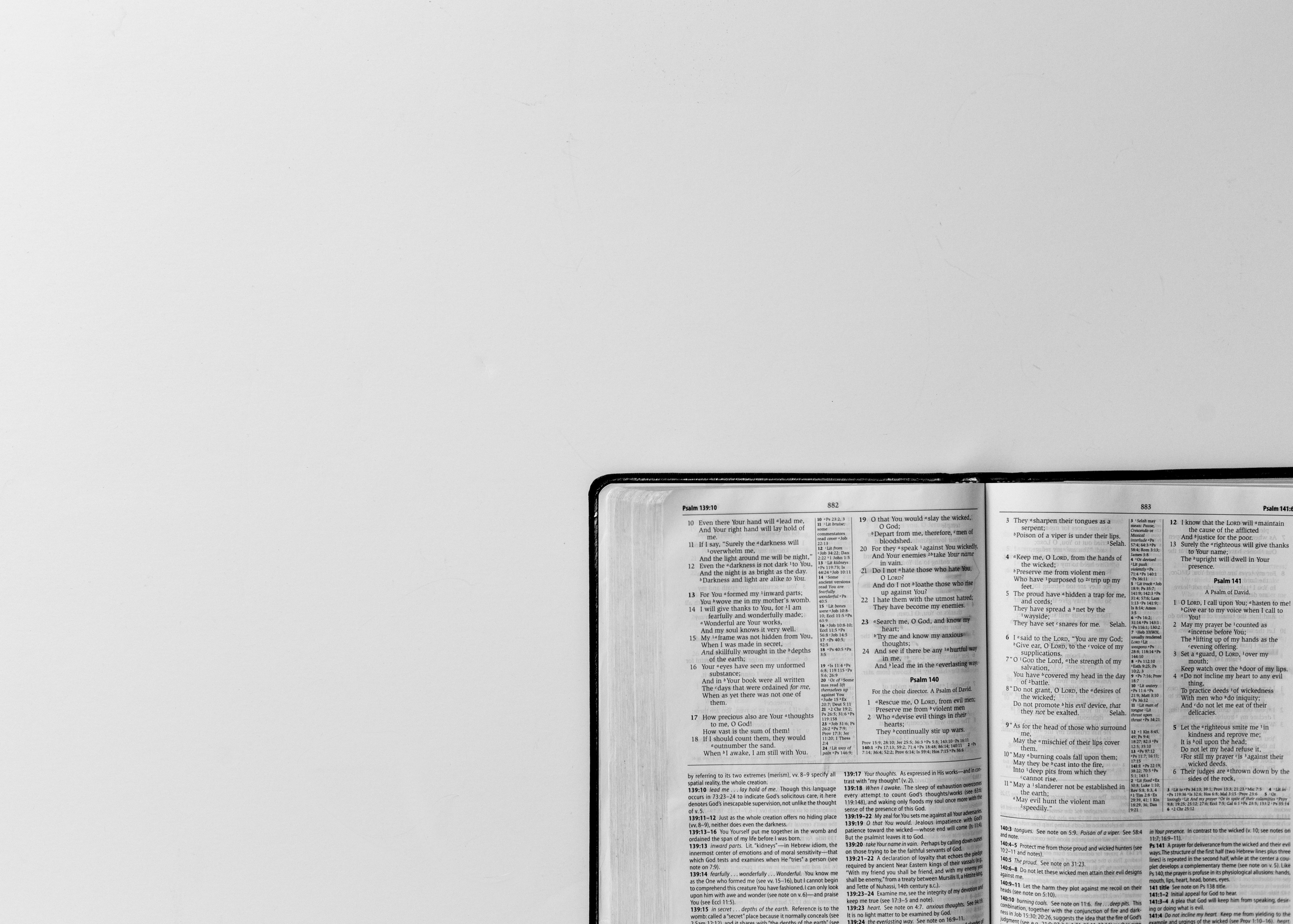 An open Bible